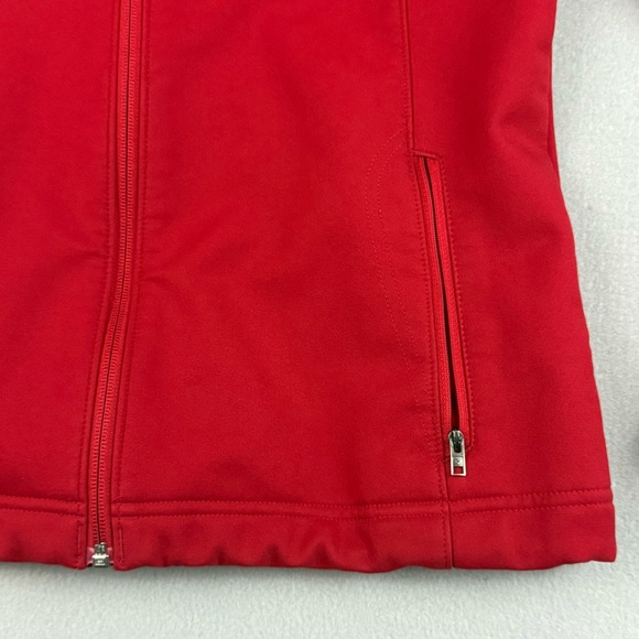 Columbia Jacket‎ Women's Medium Full Zip Long Sleeve Pockets Athletic Fitted Red - Picture 4 of 11